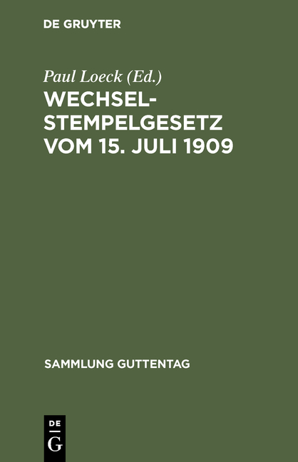 Wechselstempelgesetz vom 15. Juli 1909 - 