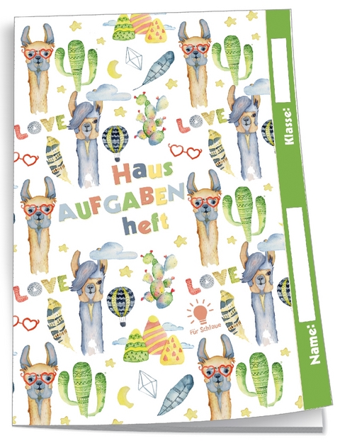 Hausaufgabenheft f&uuml;r Schlaue Lama