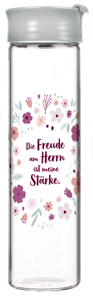 Die Freude am Herrn ist meine St&auml;rke - Glasflasche