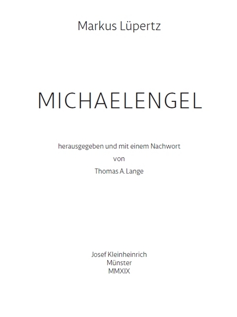 MICHAELENGEL - Markus L&uuml;pertz