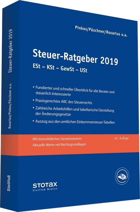 Steuer-Ratgeber 2019 - Frank Henseler, Erich Pinkos, Wolfgang P&uuml;schner