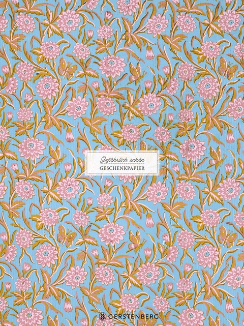 Gef&auml;hrlich sch&ouml;n Geschenkpapier, Motiv Rosa Bl&uuml;ten