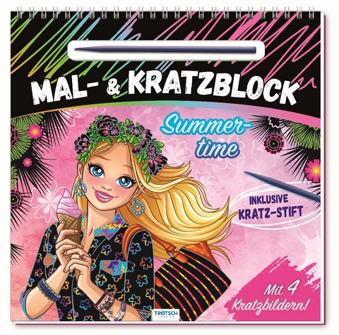 Tr&ouml;tsch Mal- und Kratzblock "Summertime"