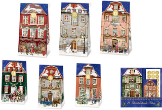 24 Adventskalender-Tüten - Nostalgische Weihnachtsstadt