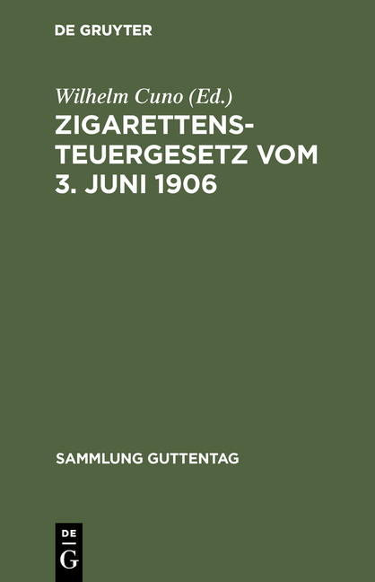 Zigarettensteuergesetz vom 3. Juni 1906 - 