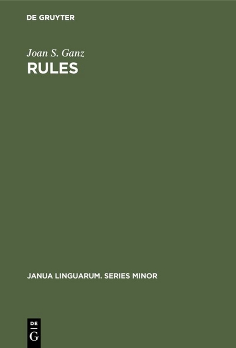 Rules - Joan S. Ganz