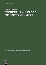 Steuerplanung des Mitunternehmers - J&uuml;rgen Karsten