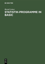 Statistik-Programme in BASIC - Bernd Leiner