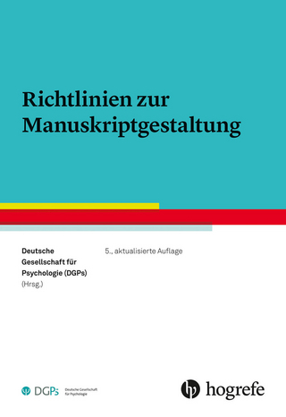 Richtlinien zur Manuskriptgestaltung - Deutsche Gesellschaft für Psychologie (DGPs)