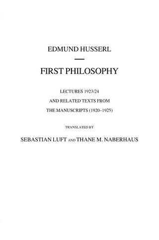 First Philosophy