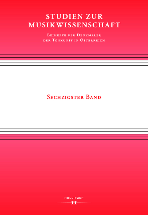 Studien zur Musikwissenschaft &ndash; Beihefte der Denkm&auml;ler der Tonkunst in &Ouml;sterreich. Band 60 - 