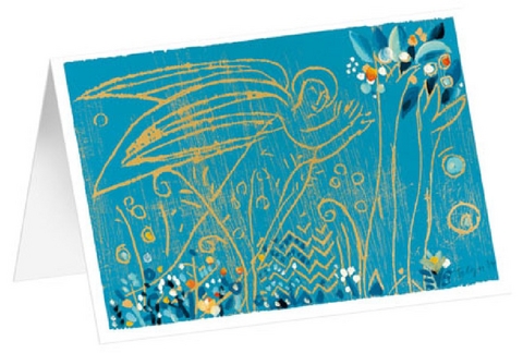 Kunstkarten "Blauer Engel" - 5 Stk.