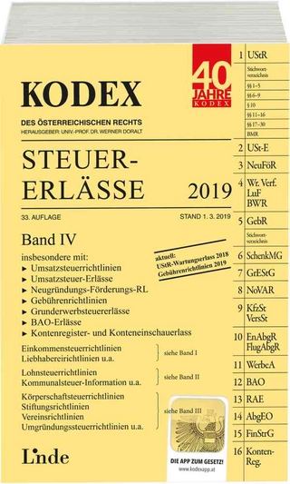 KODEX Steuer-Erlässe 2019, Band IV