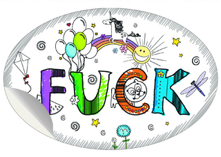 FUCK – Autoaufkleber auf Trägerkarte