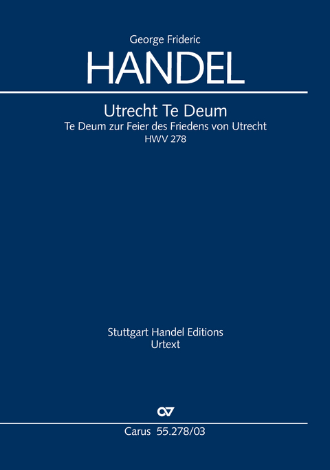 Utrecht Te Deum (Klavierauszug) - Georg Friedrich H&auml;ndel