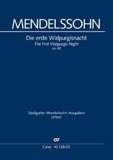 Die erste Walpurgisnacht (Klavierauszug) - Felix Mendelssohn Bartholdy