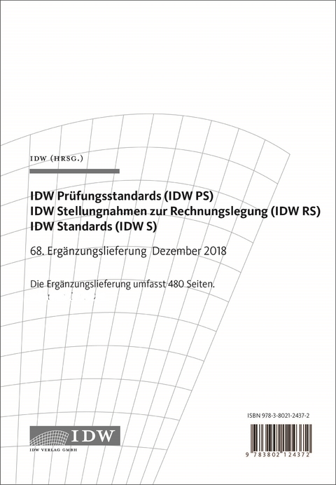 IDW, 68. Erg.-Lief. IDW Pr&uuml;fungsstandards