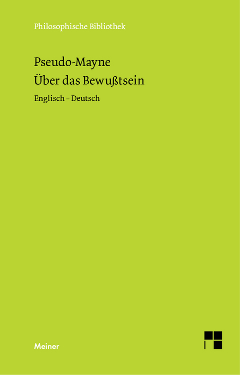 Über das Bewusstsein (1728) -  Pseudo-Mayne