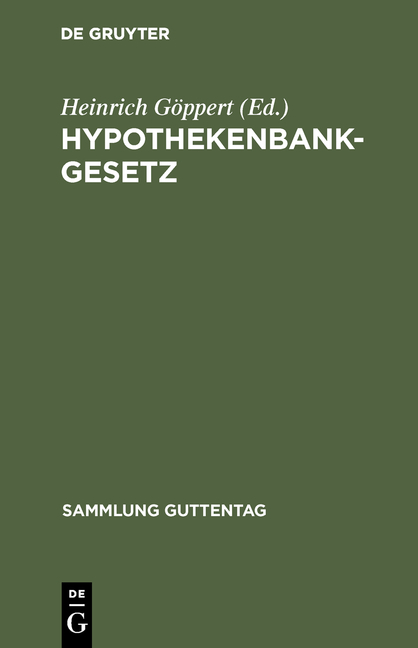 Hypothekenbankgesetz - 