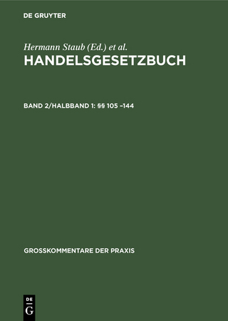 Handelsgesetzbuch / §§ 105 –144