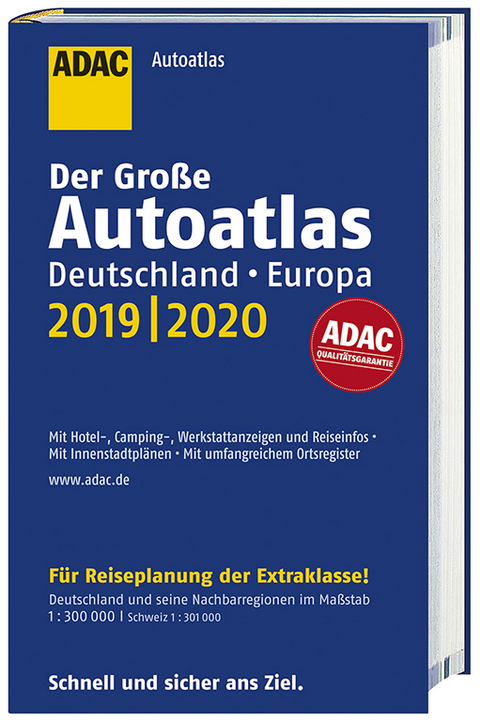 Gro&szlig;er ADAC Autoatlas 2019/2020, Deutschland 1:300 000, Europa 1:750 000