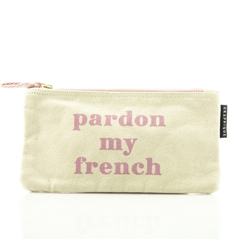 Zip Pouch: Pardon my French &ndash; Modischer Rei&szlig;verschlussbeutel