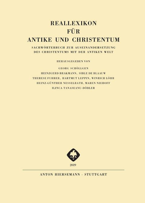 Reallexikon f&uuml;r Antike und Christentum - 