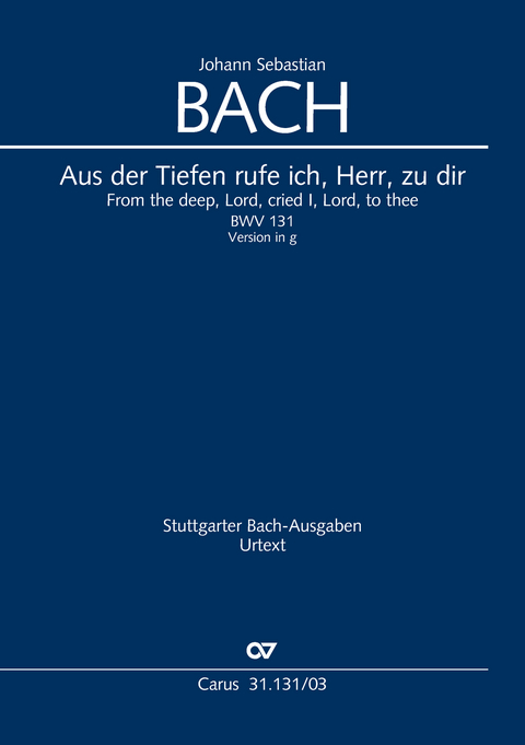 Aus der Tiefen rufe ich, Herr, zu dir (Klavierauszug) - Johann Sebastian Bach