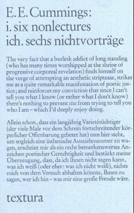 i. six nonlectures. ich. sechs nichtvortr&auml;ge - Edward Estlin Cummings