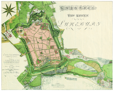 Grundriss der Stadt L&uuml;neburg 1802 - 