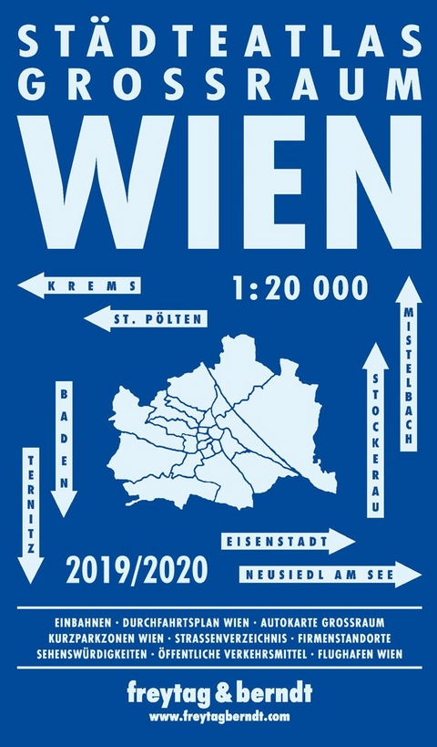 Wien Gro&szlig;raum St&auml;dteatlas, Stadtplan 1:20.000 - 