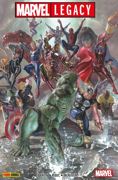 Marvel Legacy - Jason Aaron, Esad Ribic, Steve McNiven, Robbie Thompson, Daniel Acuna, Jim Cheung, Russell Dauterman, Mike Deodato Jr., Stuart Immonen, Greg Land, Pepe Larraz, Alex Maleev, David Marquez, Ed McGuinness, Chris Samnee