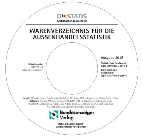 Warenverzeichnis f&uuml;r die Au&szlig;enhandelsstatistik - Ausgabe 2019