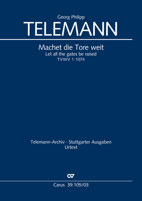 Machet die Tore weit (Klavierauszug) - Georg Philipp Telemann