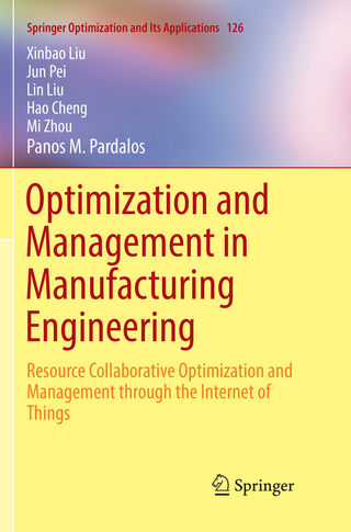 Optimization and Management in Manufacturing Engineering