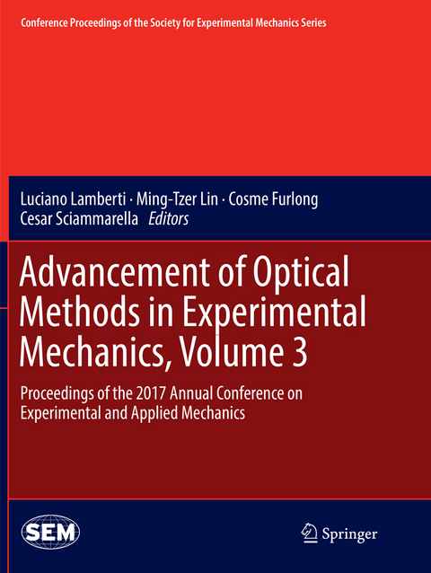 Advancement of Optical Methods in Experimental Mechanics, Volume 3 - 