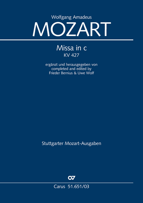Missa in c (Klavierauszug) - Wolfgang Amadeus Mozart
