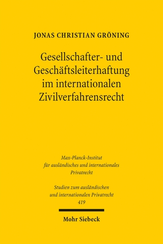 Gesellschafter- und Geschäftsleiterhaftung im internationalen Zivilverfahrensrecht