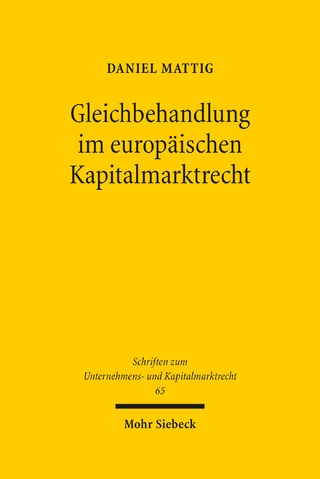 Gleichbehandlung im europäischen Kapitalmarktrecht