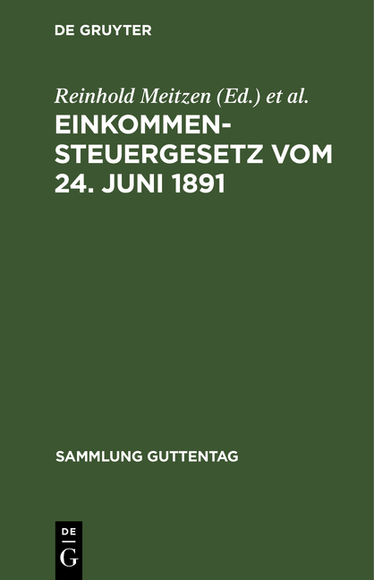 Einkommensteuergesetz vom 24. Juni 1891 - 