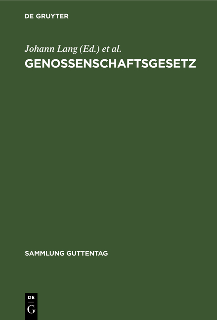 Genossenschaftsgesetz - 