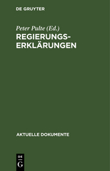 Regierungserkl&auml;rungen - 