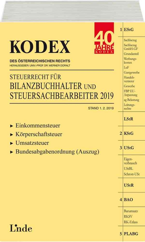 KODEX Steuerrecht f&uuml;r Bilanzbuchhalter und Steuersachbearbeiter 2019 - Klaus Hilber
