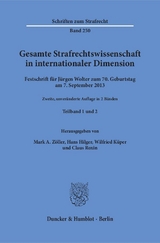 Gesamte Strafrechtswissenschaft in internationaler Dimension. - 