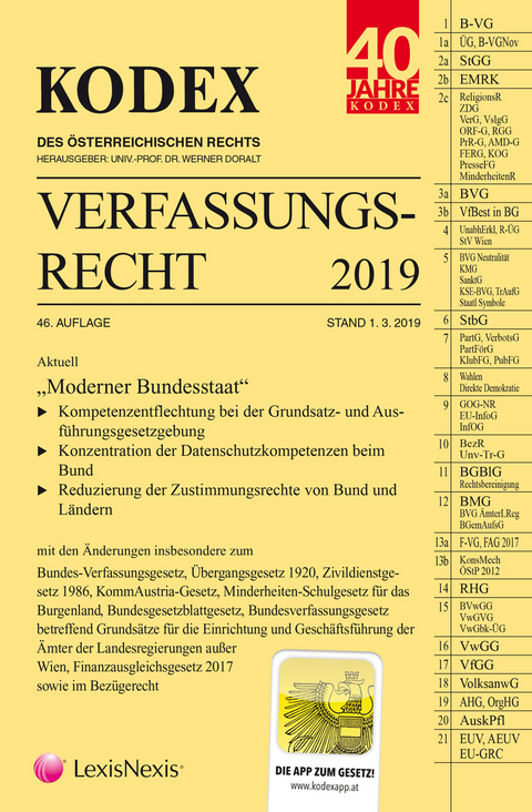 KODEX Verfassungsrecht 2019 - 