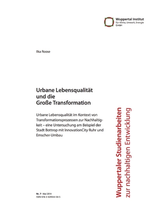 Urbane Lebensqualität und die Große Transformation