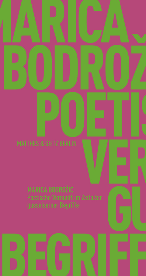 Poetische Vernunft im Zeitalter gusseiserner Begriffe - Marica Bodrožić