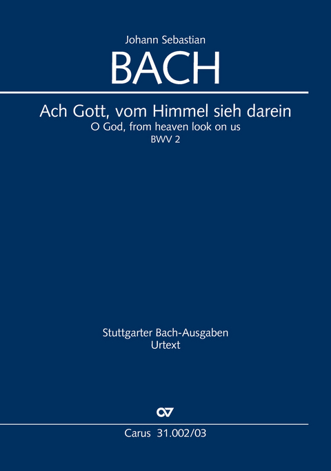Ach Gott, vom Himmel sieh darein (Klavierauszug) - Johann Sebastian Bach