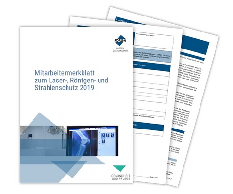 Mitarbeitermerkblatt zum Laser-, R&ouml;ntgen- und Strahlenschutz 2019