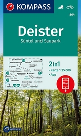 KOMPASS Wanderkarte Deister, S&uuml;ntel und Saupark - 